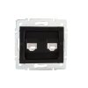 LOGI czarny gn.komp.Cat 5e 2x RJ45 Kanlux 02-1410