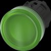 3SU1001-6AA40-0AA0 Indicator light, 22 mm, round, plastic, green, lens, smooth