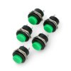 Przełącznik ON-OFF chwilowy, okrągły 250V/3A - zielony - 5 szt.