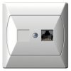AKCENT Gniazdo komputerowe pojedyncze kat. 5e MMC biały GPK-1A/K/00