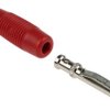 Wtyk bananowy, 30A, Męski, 30 V ac, 60 V dc, 51mm, Czerwony