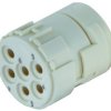 Socket insert, 6 pole, crimp connection, straight for circular connector M23, 09151063101