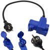 Adapter CEE gniazdo na wtyk 230V kątowy 16A IP44 na kablu 40cm do kampera