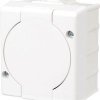 Gniazdo pojedyncze 2P+Z (klapka biała)
