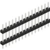 Pin header, 15 pole, pitch 2 mm, straight, black, SLY508115Z