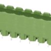 Pin header, 3 pole, pitch 5.08 mm, straight, green, 1936021