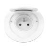 Hermetyczne gniazdo elektryczne okrągłe, IP55,1x2P+Z(French), białe,OR-GM-9030/W
