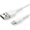 StarTech.com RUSBLTMM1M 3 foot (1m) Durable White USB-A to Lightning Cable - He