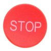 Soczewka Przycisku 22Mm Płaska Czerwona Z Symbolem Stop M22-Xd-R-Gb0 218194