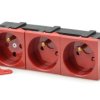 Gniazdo 3x 2P+Z DATA czerw klucz 45x135mm typ M45 JL-02-G21-7K
