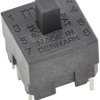 Short-stroke pushbutton, 8 different, 0.25 A/120 VAC, unlit , actuator (black), 2.5 N, THT, 1545109