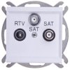 SONATA Gniazdo antenowe RTV-SAT-SAT białe GPA-R2S/m/00