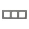 Ramka 3-krotna, szczotkowane aluminium, efekt metalu, Sedna Elements SDD370803