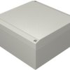 Aluminum enclosure, (L x W x H) 160 x 160 x 81 mm, gray (RAL 7038), IP66, 041616080