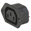 Schurter 6600.32 IEC connector Plug straight 3 pins Black 10 mA 1 pc