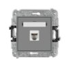 MINI Gniazdo telefoniczne 1xRJ11 4-stykowy beznarzędziowe szary mat 27MGT-1 KARLIK
