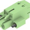 Socket header, 2 pole, pitch 5.08 mm, straight, green, 1475770000