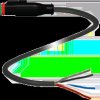 Sensor actuator cable, DEUTSCH cable socket, straight to open end, 4 pole, 10.5 m, PUR, black, 4 A, 70157284