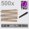TRU COMPONENTS TC-12888464 Carbon film resistor set Axial lead 0.25W 5% 500pcs