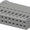 Socket, unequipped, 20 pole, straight, 2 rows, gray, 2-968322-1