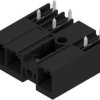 Pin header, 3 pole, pitch 7.62 mm, angled, black, 1048480000