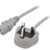 Kabel: 3X1mm2, Bs 1363 (G) Wtyk,Iec C13 Żeński, 1M, 3A Lt-318(3A) +501 3X1.0...