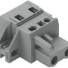 Socket header, 2 pole, pitch 7.5 mm, angled, gray, 231-202/031-000