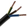 Sieciowy kabel zasilający 3 Core Polichlorek winylu PVC Sheath Czarny 11.17mm od , 300 V, 500 V