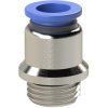 Push-in fitting, L 35 mm, 10 bar, plastic/brass, nickel-plated, for hose, 135631