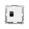 Simon 55 Gniazdo komputerowe pojedyncze RJ45 kategoria 6, z przesłoną przeciwkurzową (moduł) Biały mat T61.01/111