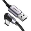 Ugreen Kabel Usb 3.0 Typ-A / Typ-C Kątowy (Wtyk / Wtyk) Quick Charge 3.0...