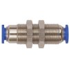 Straight push-in bulkhead connector »Blue Series«,Self-locking, 110212, 230.014-6