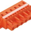 Socket header, 6 pole, pitch 7.62 mm, angled, orange, 231-706/027-000