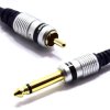 Kabel Wtyk Jack 6,3mm Mono / Wtyk RCA Cinch MK78 1m Vitalco