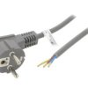 S4-3/07/1.5Gy Kabel Cee 7/7 (E/F) Wtyk Kątowy, Przewody Pvc 1,5M Szary 10A
