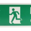 Znak wyjścia, PET, Zielony/żółty, Fire Exit, Angielski, Opis: WYJŚCIE POŻAROWE