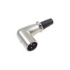 Wtyk XLR męski 3-pin kątowy z odgiętką