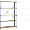 Manuflex RP1029.0001 Moduł podstawowy regału 200 kg (S x W x G) 1.22 x 2 x 80 m stal malowany proszkowo szary, zielony p
