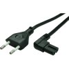 Power cord, Europe, plug type C, straight on C7 socket, angled, H05VVH2-F2x0.75 mm², black, 1.8 m, XVI-H05VVH2F2X075-C7W/1,80M S