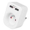 Rozgałęźnik Sieciowy Na 1 Gniazdo 2P+Z 230V 16A + 2X Usb A (5V / 2,1A)