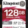 SDR2V6/128GB SDXC memory card, 128 GB SDXC, Canvas React Plus