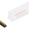 Pin header, 20 pole, pitch 2.54 mm, angled, black, SL11SMD04020SSM