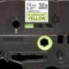Labelling tape cartridge, 12 mm, tape yellow, font black, 5 m, TZE-C31