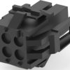 Plug housing, 4 pole, pitch 4.2 mm, straight, black, 1-640519-0
