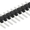 Pin header, 10 pole, pitch 2.54 mm, straight, black, 10050091