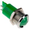 Lampka kontrolna do montażu panelowego 24V ac/dc, zielona 22mm LED Chrom Końcówka lutownicza RS PRO