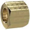 Cap nut, L 13 mm, 25 bar, brass, for pipe systems, 137525