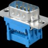 D-SUB male connector, 9-pin, ribbon cable, without insulator