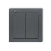 DECO Nadajnik 2-klawiszowy 4-kanałowy do systemu Exta Free grafitowy mat 28DEF-2