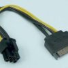 KABEL SATA/PCI EXPRESS 6-PIN 15cm